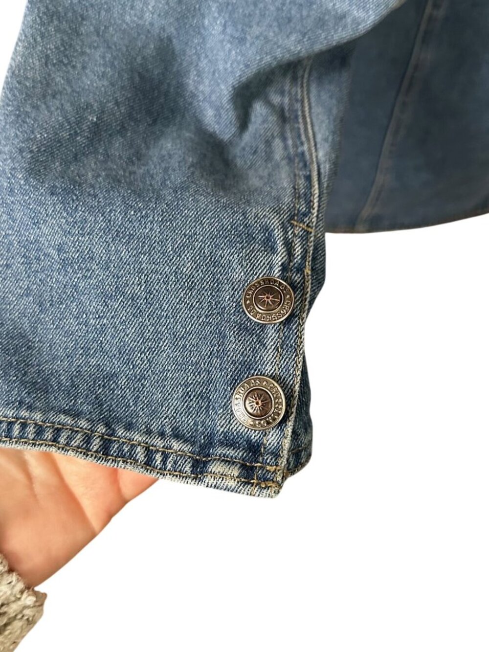 Vintage 80s Crossroads Denim BlazerJack Western Canadian Tuxedo Medium - Picture 3 of 9